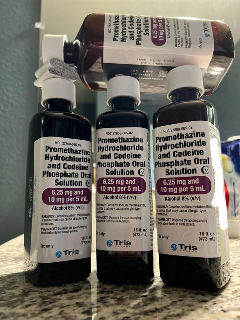 promethazine hydrochloride and codeine phosphate oral solution tris 473ml promethazine hydrochloride and codeine phosphate oral solution tris 473ml